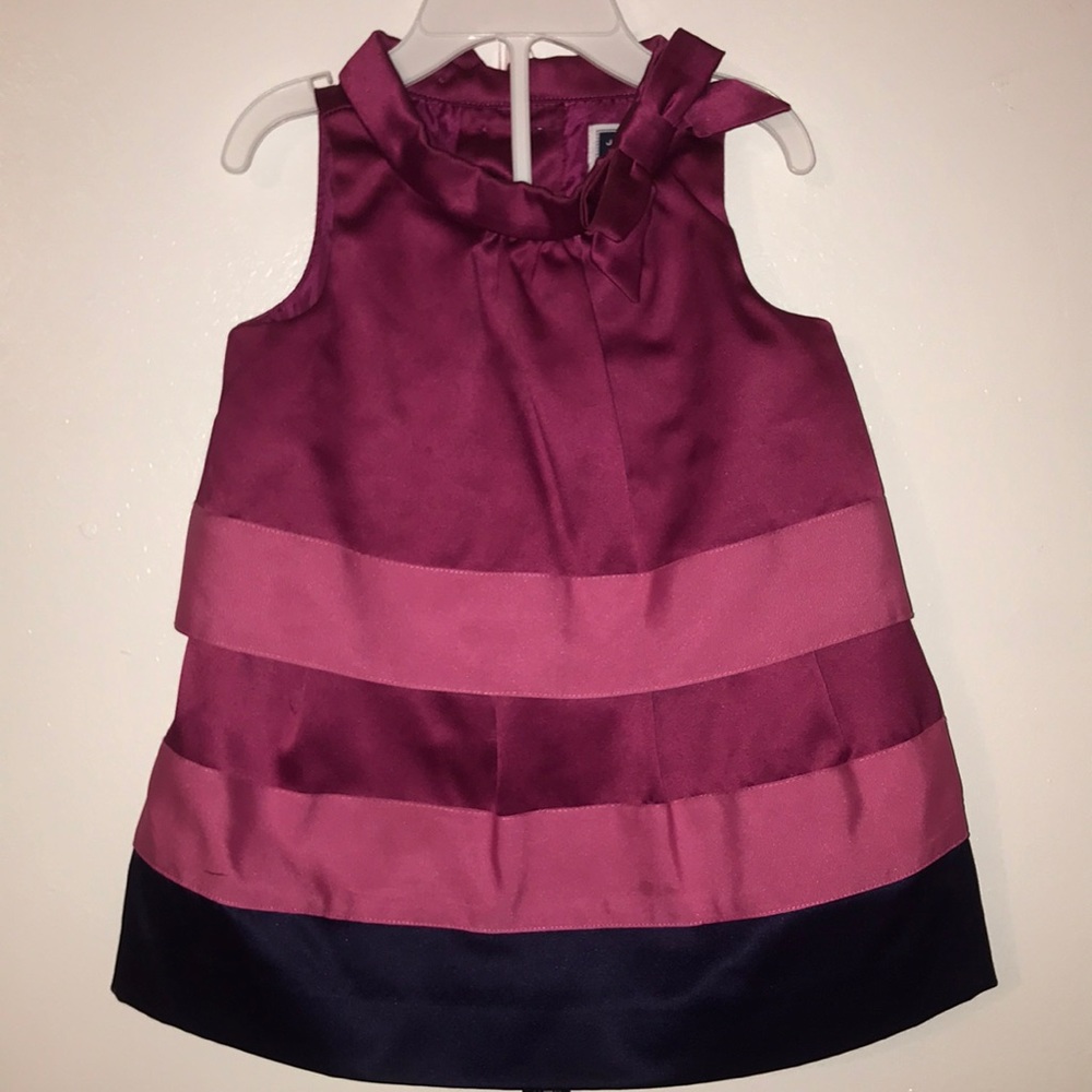 Beautiful tiered Magenta and navy dress
